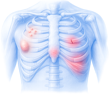 Illustration of chest wall disorders