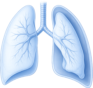 Illustration of pneumothorax